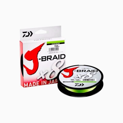 Daiwa J-Braid X8 Chartreuse - 150MT