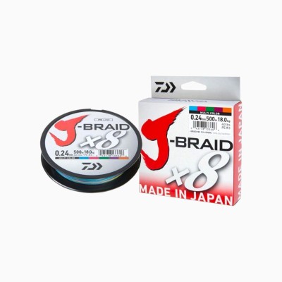 A pesca col mosca Daiwa J-Braid X8 Multicolor - 0.28 / 500MT