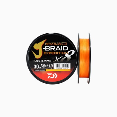 Daiwa Trecciato J-Braid Expedition X8 Smash Orange - 150 MT